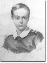 Великий Князь Александр Александрович в детстве. Рисунок П.Ф. Бореля. 1850-е гг.