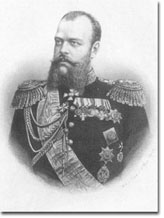 Император Александр III. Гравюра 1880-е гг.