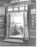Александр III в Ливадийском дворце во время последней болезни. Ксилография. 1894 г.